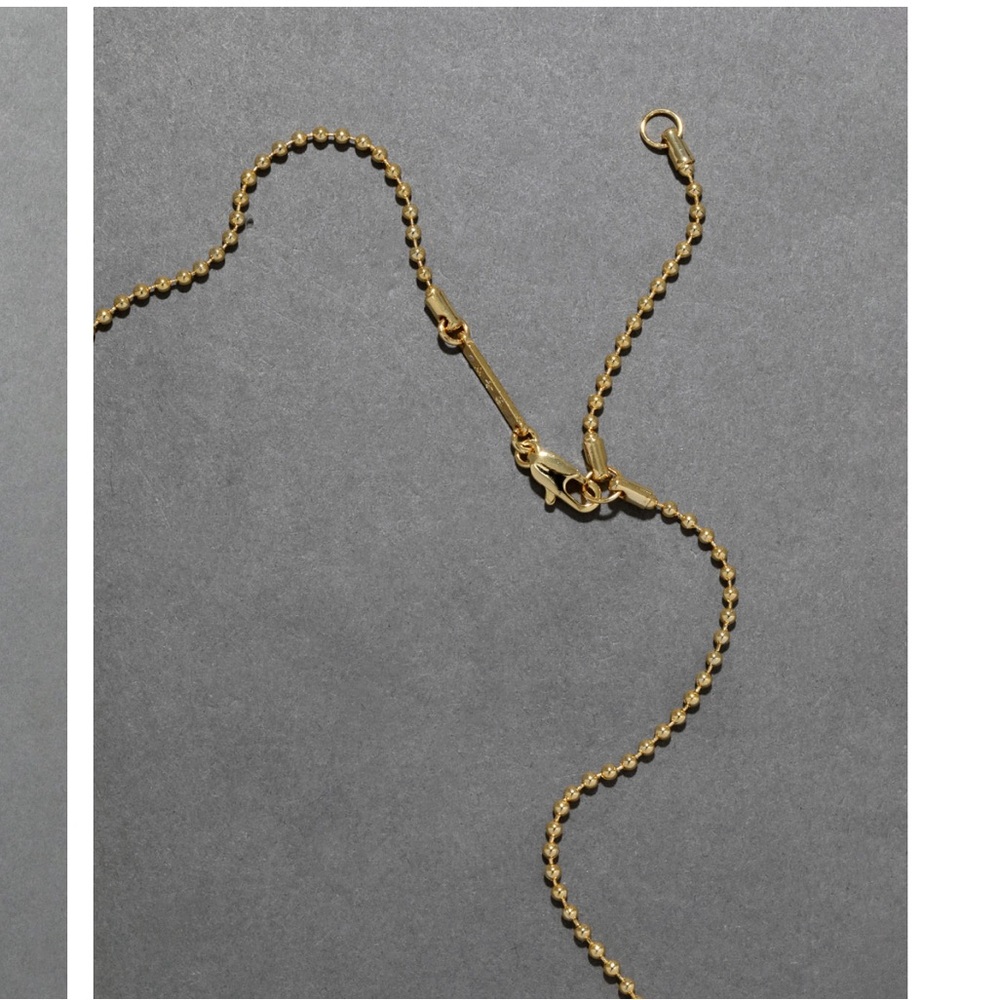 ALEXIS BITTAR • Molten Gold La Perla Pearl Solitaire Ball Chain Necklace - Picture 6 of 13